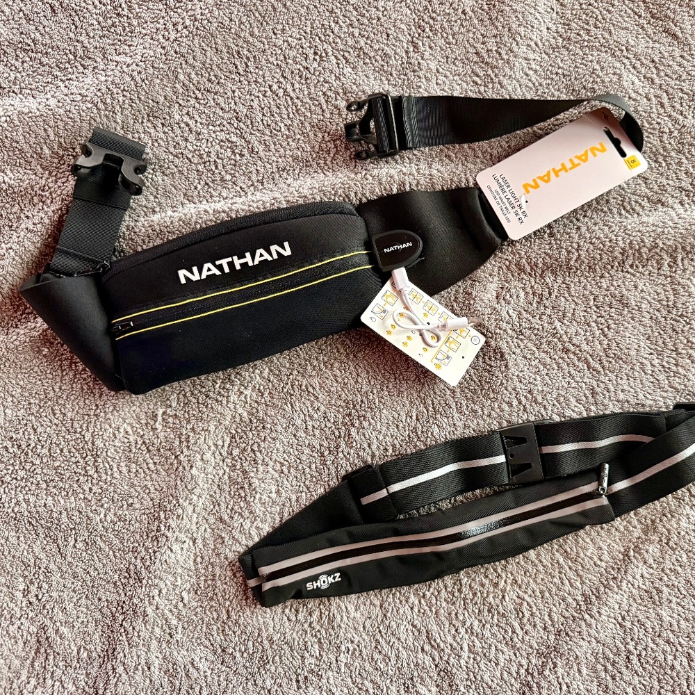 NWT Nathan Laser Light 5K RX & Shokz Reflective Running Belt Bundle